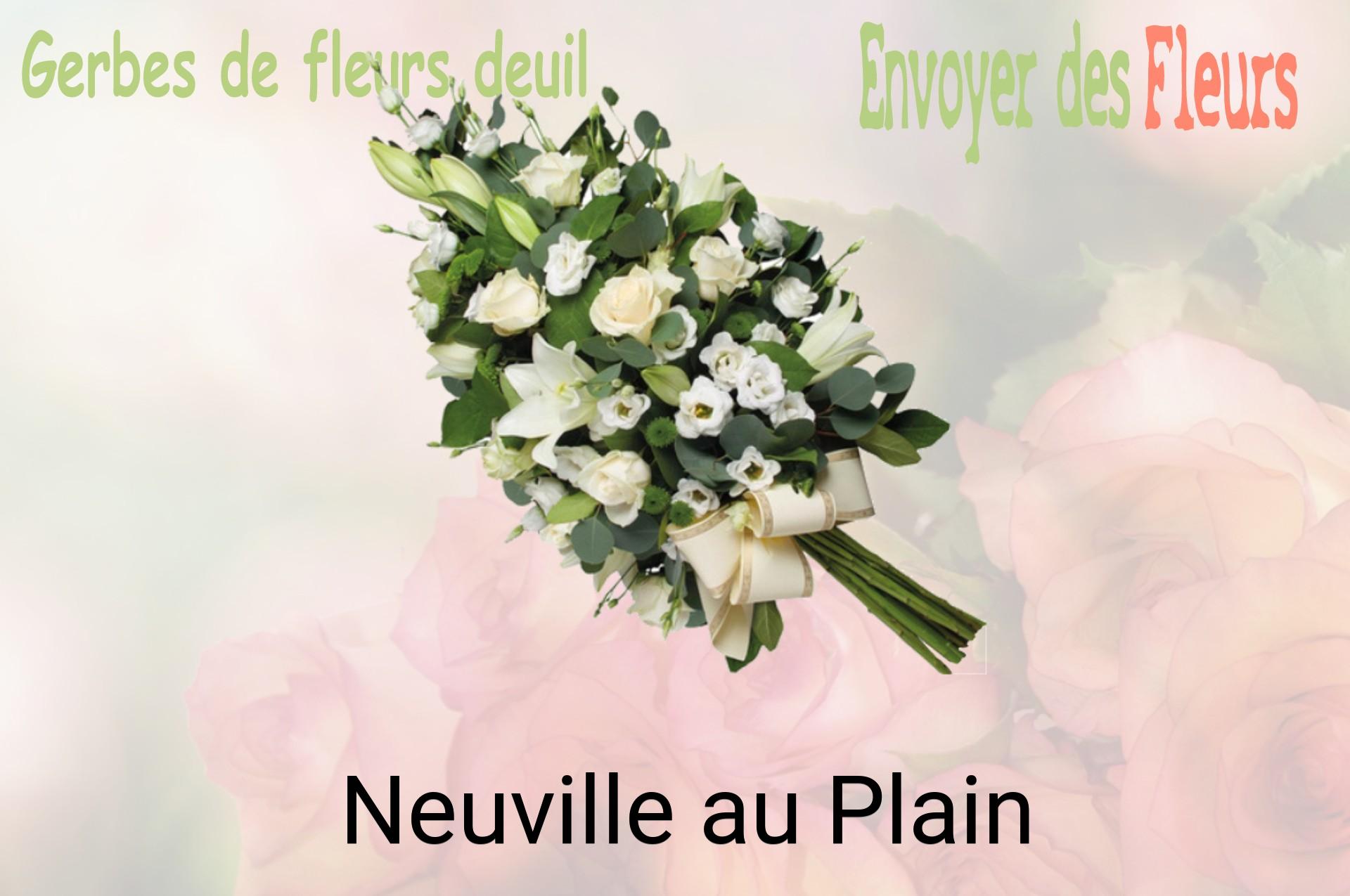Gerbe de fleurs de deuil livrée à Neuville-au-Plain